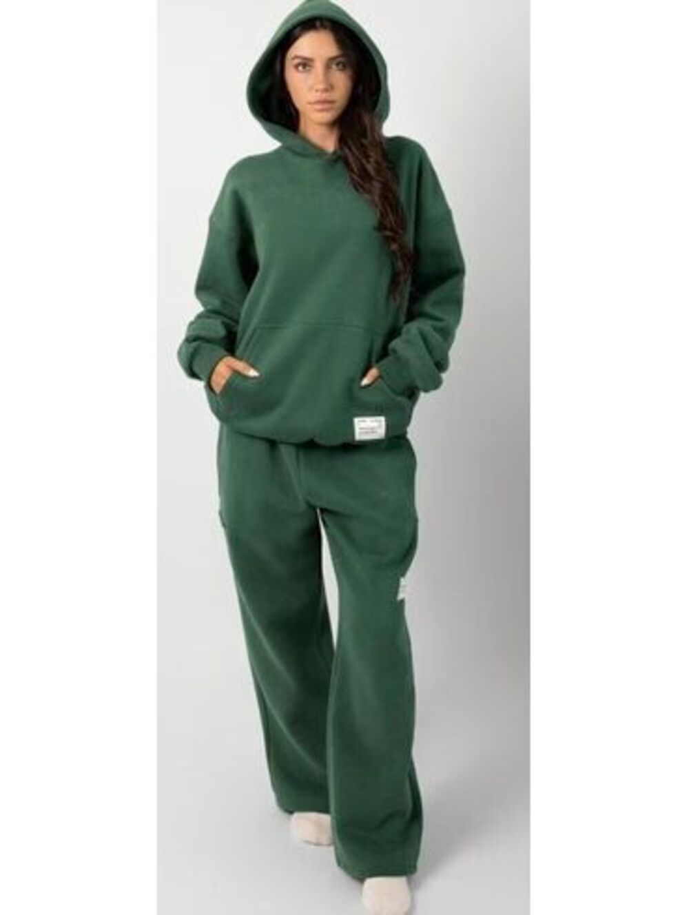 CMFRT Women's Hunter Green Affirmation Straight Leg Sweatpants Sz L